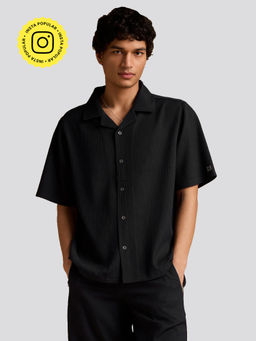 Muvazo - Textured Terrain Shirt - Black