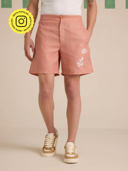 Muvazo - Verano Printed Linen Shorts