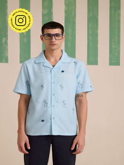 Muvazo - Flora Wave Linen Shirt