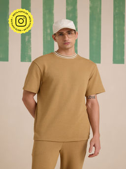 Muvazo - Oat Grain Textured T-shirt