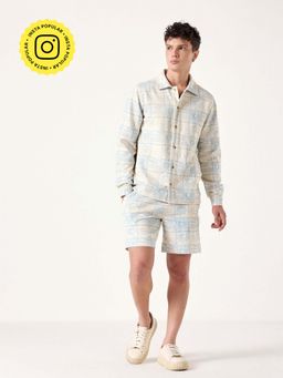 Muvazo - Cream Whimsy Grid Co-Ord