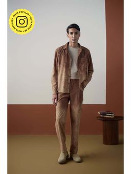 Muvazo - Men Brown Full Sleeve Co-Ord Set
