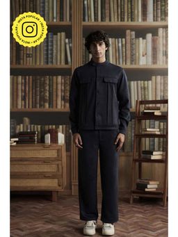 Muvazo - Men Blue Full Sleeve Co-Ord Set