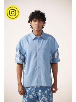 Muvazo - Blue Cloud Canvas Shirt