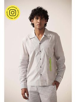 Muvazo - White Urban Line Shirt
