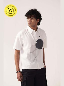 Muvazo - White Mono Art Shirt