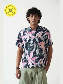 Muvazo - Pink Noir Garden Shirt