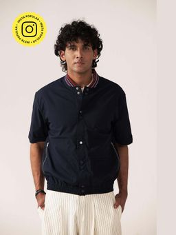 Muvazo - Navy Blue Metro Line Shirt