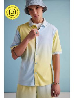 Muvazo - Multi-Color Cotton Ombre Collar Neck Shirt
