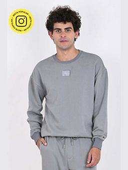 Muvazo - Grey Pure Cotton Sweatshirt