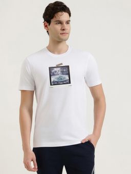United Colors of Benetton - Men Graphic T-Shirt - White