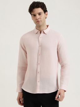 United Colors of Benetton - Regular Fit Button Down Solid Shirt - Pink