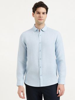 United Colors of Benetton - Regular Fit Button Down Solid Shirt - Blue