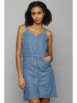 Allen Solly - Women Blue Solid Casual Dress