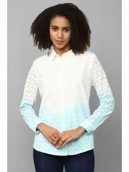 Allen Solly - Women White Print Long Sleeves Shirt