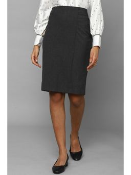 Allen Solly - Women Grey Textured Casual Skirt