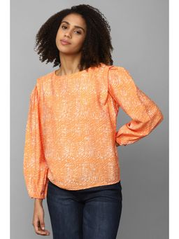 Allen Solly - Women Orange Print Casual Top