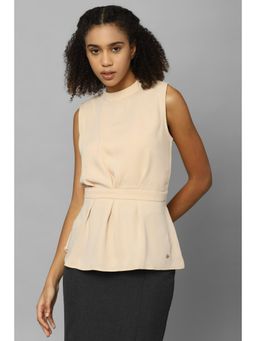 Allen Solly - Women Beige Solid Casual Top