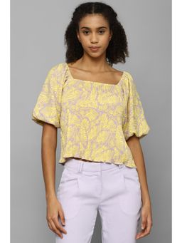 Allen Solly - Women Yellow Print Casual Top