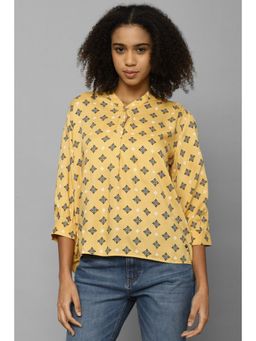 Allen Solly - Women Yellow Print Casual Top