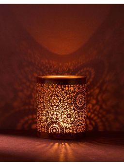 Fabindia - Brass Metal Cutwork Pushp Votive Holder