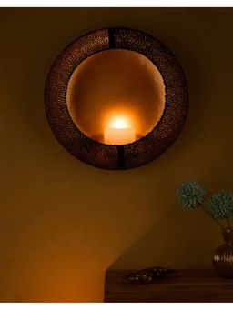 Fabindia - Brass Metal Antiqued Savarna Candle Holder