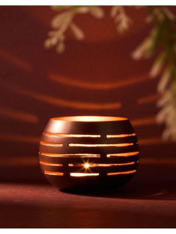 Fabindia - Copper Metal Antiqued Tamra Tea Light Holder