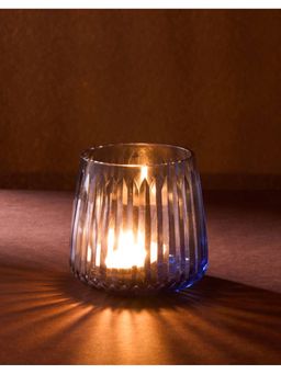 Fabindia - Blue Glass Blown Farsis Tea Light Holder