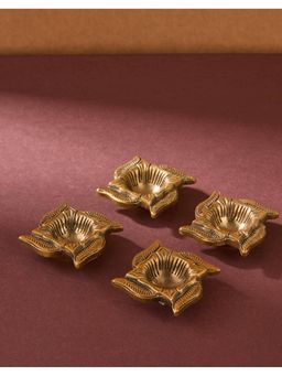 Fabindia - Brass Antiqued Mehnoor Diya Set of 4