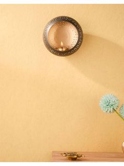 Fabindia - Black Metal Antiqued Aabha Tea Light Holder