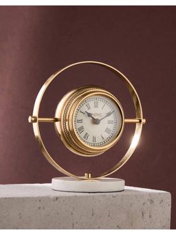 Fabindia - Gold Stainless Steel Plated Avadhi Table Clock