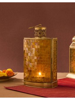 Fabindia - Yellow Metal Cutwork Mehar Hanging Lantern