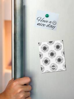 Macmerise - Sunflower Black Fridge Magnet