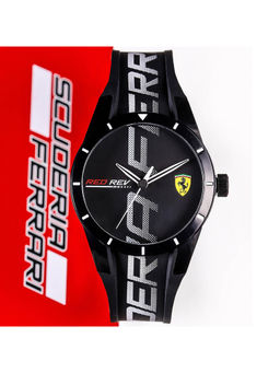 Scuderia Ferrari - Black Dial Round Analog Watch-0830613