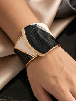 RUNORAA - Multi-Color Stainless Steel Chairoscuro Kada