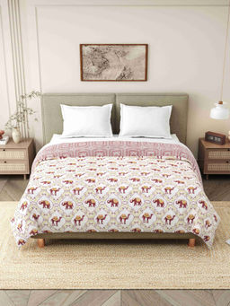 Indra's - Red 110 GSM Viscose Cotton Jaipuri AC Room Dohar