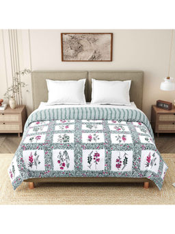 Indra's - Green 110 GSM Viscose Cotton Jaipuri AC Room Dohar