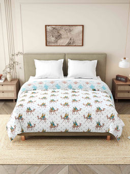 Indra's - Blue 110 GSM Viscose Cotton Jaipuri AC Room Dohar