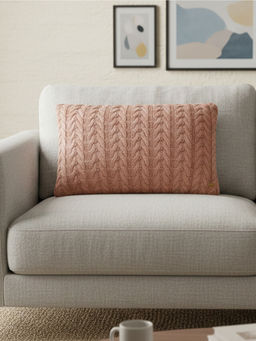 PLUCHI - Colette Dark Coffee Brown Cotton Knitted Pillow Cover