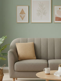 PLUCHI - Moss Knit Cuban Brown Cotton Knitted Cushion Cover (16 x 16 Inches)