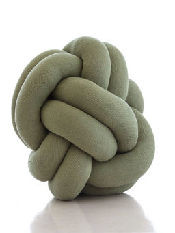 PLUCHI - Nodo Cotton Knitted Green Decorative Cushion