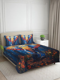 Signature - Navy Blue Super Soft Bedsheet with 2 Pillow Covers (King)