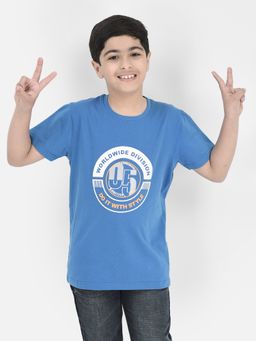 CRIMSOUNE CLUB - Boys Blue Graphic Print T-Shirt