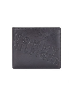 Tommy Hilfiger - Oliver Leather Mens Global Coin Wallet Embossed Black