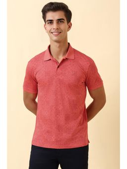 Allen Solly - Men Coral Print Polo Neck T-Shirt