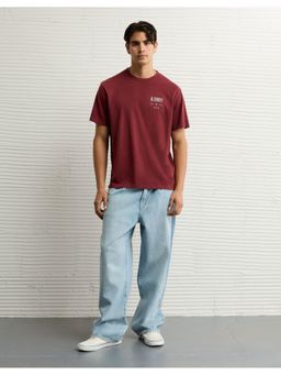 American Eagle - Men Wine Logo Graphic T-Shirt