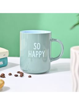 Voncasa - Ceramic Mug (So Happy) 420 Ml, Green