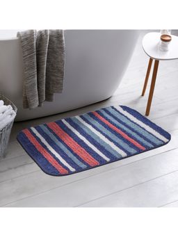 HomeTown - Emilia Micro Set of 2 Anti Skid Bath Mat 40 x 60 cm in Navy Colour