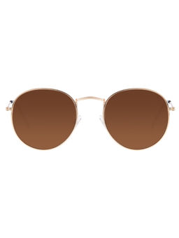 Chilli Beans - Brown Lens Round Sunglass Full Rim Gold Frame - Ocmt30870230