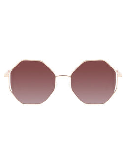 Chilli Beans - Peach Lens Round Sunglass Full Rim Gold Frame - Ocmt31732095